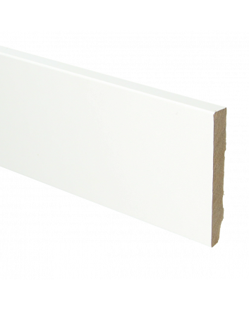MDF plint recht 90x12 wit gefolied | 2.4 meter