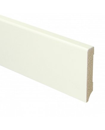 MDF Moderne plint 70x12 wit voorgelakt RAL 9010 | 2.4 meter